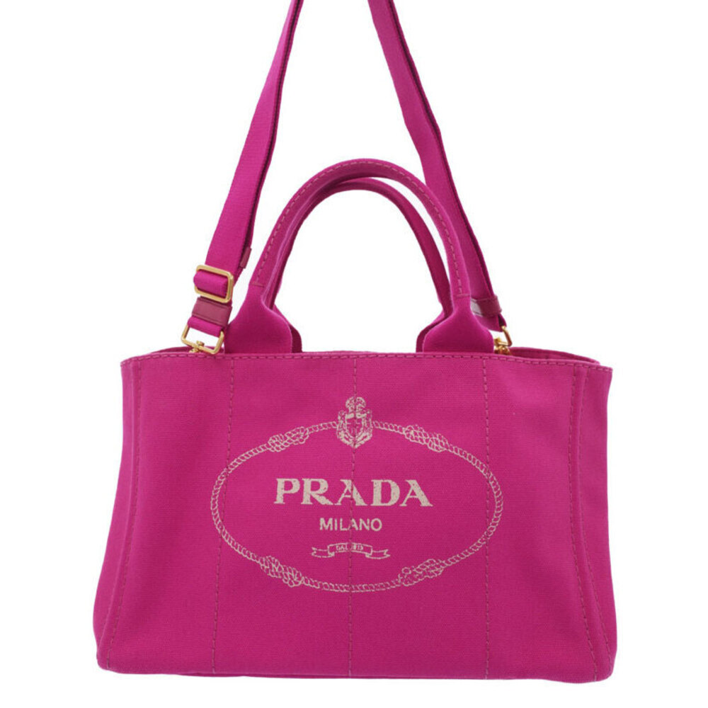 Prada Bag Canapa Convertible Tote 2way Top Tote Crossbody Handle - Picture 2 of 5